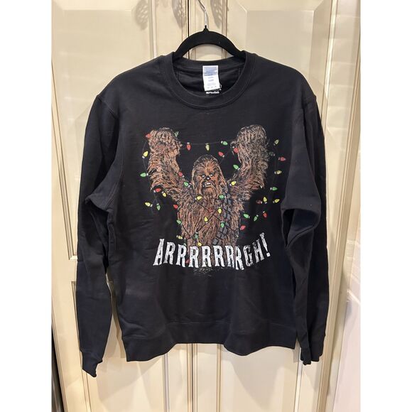 Star Wars Arrrgh! Chewie Tangled Lights Christmas Sweatshirt - Size Medium - Picture 5 of 5